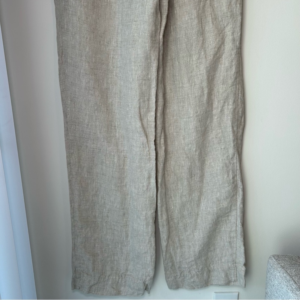 Reformation 100% Linen Pants Oatmeal Size 0 - Picture 9 of 15
